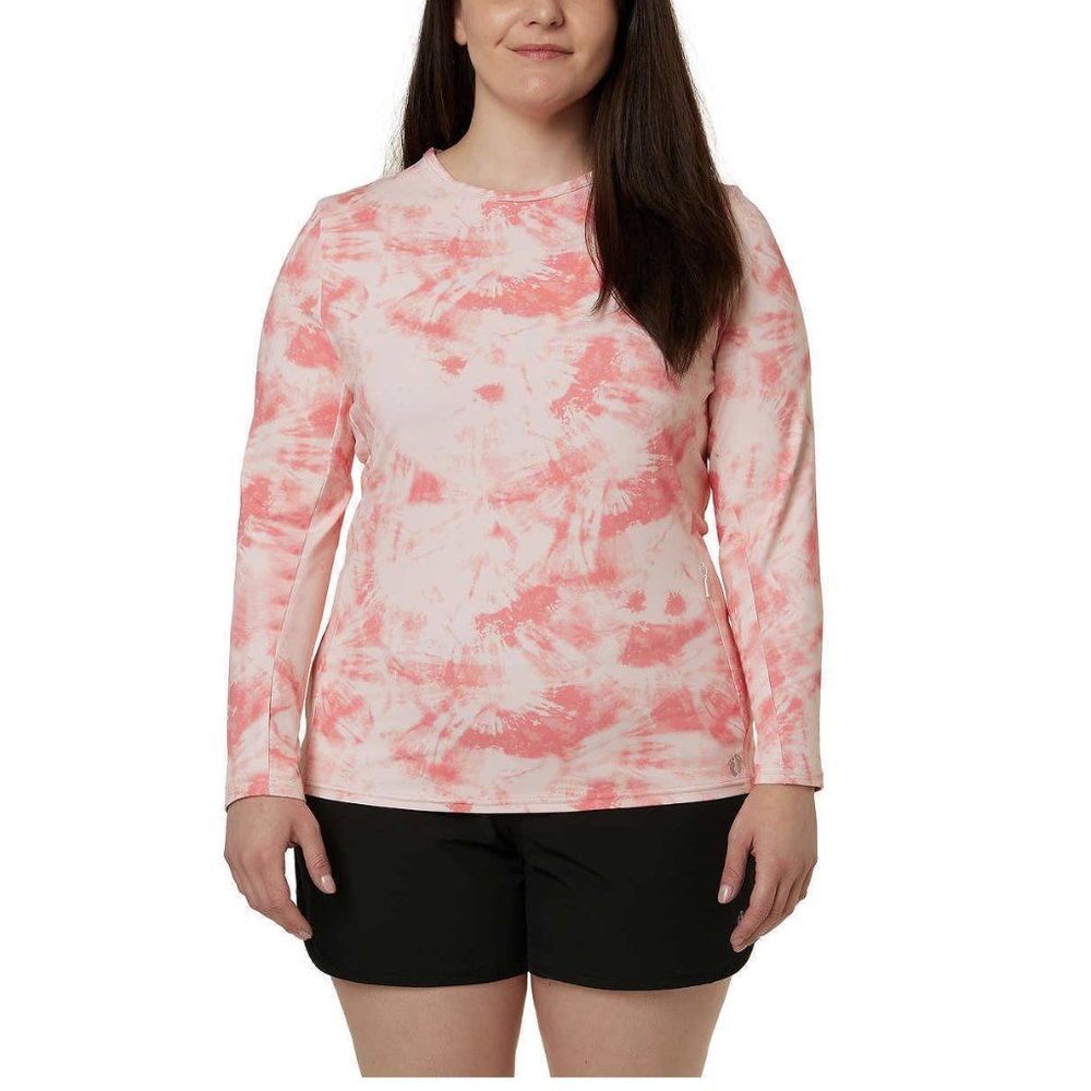 NWT Hang Ten Women's Rashguard Beach Top Size S, Sunset Pink, UPF 50 $45 9B554